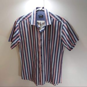 3/$25 Devinchi Slim fit short sleeve button shirt.